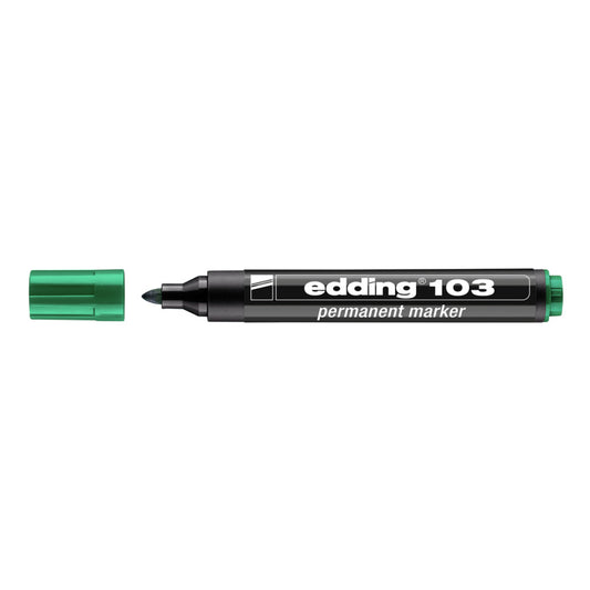 Marker Edding 103 Permanent, Varf Rotund 1.5-3mm, Verde