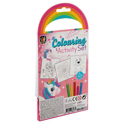 Carte de colorat Creative Craft, 22x11 cm, cu 5 creioane colorate