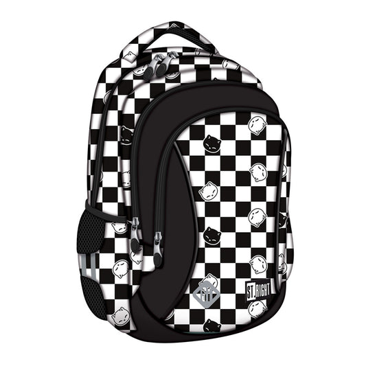 Ghiozdan Bp26 St Right Chess Cats 3 Compartimente, 39x27x17 Cm