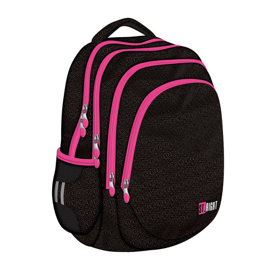 Ghiozdan Bp06 St Right Black Glitter 4 Compartimente, 42x31x22 Cm