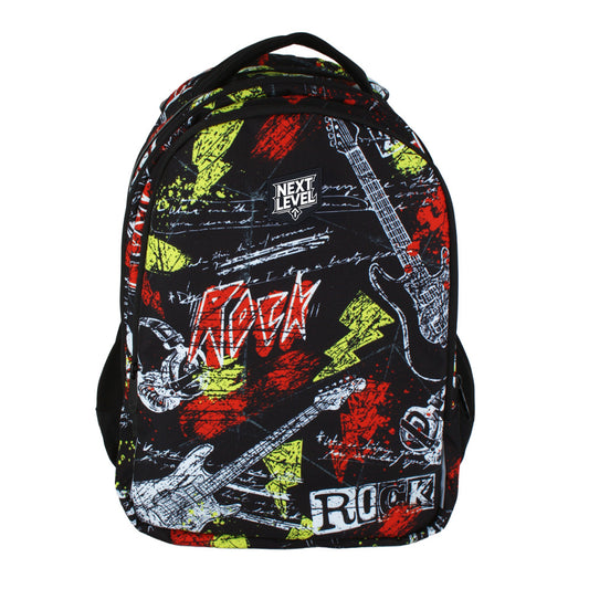 Ghiozdan Next Level, 2 In 1, Colectia 4everrock, 3 Compartimente, 48x33x23 Cm