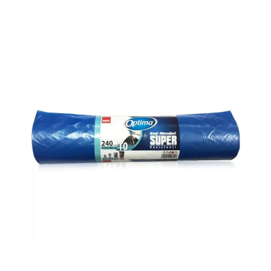 Saci Menajeri Ldpe, Albastri, 240l, 115x130 Cm, 25 Microni, 10 Saci/rola