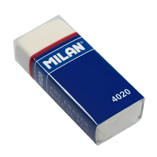 Radiera MILAN 4020, Cauciuc Sintetic, Culoare Alba, Radiere, Radiera Alba, Guma de Sters, Gume de Sters, Radiera Creion, Radiere Creion, Radiera Cauciuc, Radiera Simpla, Instrumente de Sters, Rechizite
