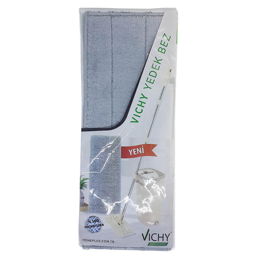 Rezerva Mop Plat VICHY Decorev, 31x12 cm, Microfibra, Culoare Gri, Rezerve pentru Mopuri Plate, Rezerva Profesionala pentru Mop Plat, Rezerve Microfibra pentru Mop Plat, Rezerve pentru Mop Plat, Accesorii Curatenie, Accesorii Menaj