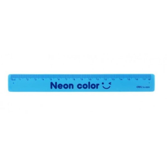 Rigla Flexbila din Silicon Deli Neon Color, Dimensiune 18 cm, Albastra, Rigla, Rigla Flexibila, Rigla din Silicon, Rigla Deli, Rigla din Silicon Deli, Rigla Silicon Deli, Rigla 18 cm, Rigla din Silicon 18 cm, Rigla Gradata