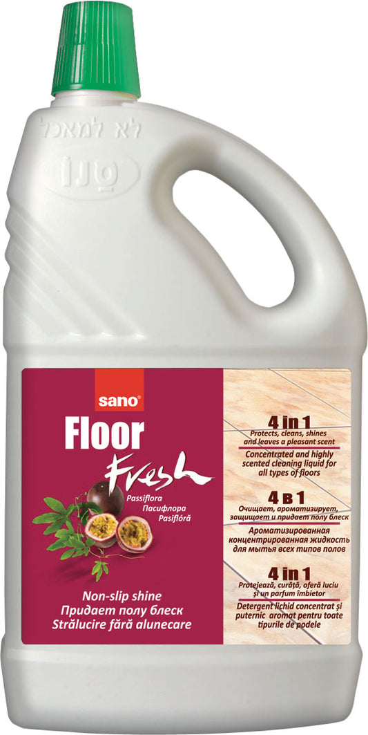Detergent Pentru Pardoseli, Curata Si Parfumeaza, 2l, Sano Floor Fresh Passiflora