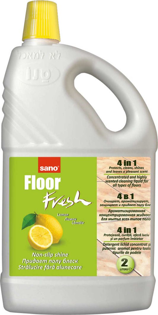 Detergent Pentru Pardoseli, Curata Si Parfumeaza, 2 Litri, Sano Floor Fresh - Lemon