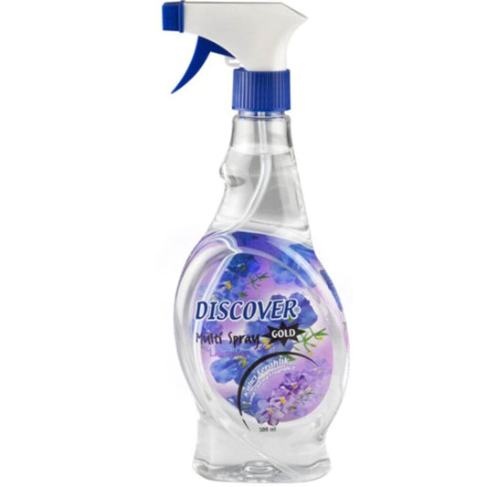 Odorizant Lichid cu Pulverizator DISCOVER Lavender, 500 ml, Elimina Mirosurile Neplacute din Materiale si Locuinte, Odorizant Spray pentru Camera, Odorizant Spray Lichid, Spray-uri Odorizante, Odorizante pentru Casa, Odorizante Profesionale