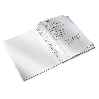 Caiet de birou Leitz WOW, PP, A4, cu spira, dictando,albastru metalizat