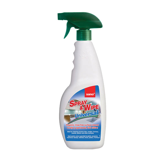 Detergent universal pentru suprafete Sano Spray &amp; Wipe, 750 ml