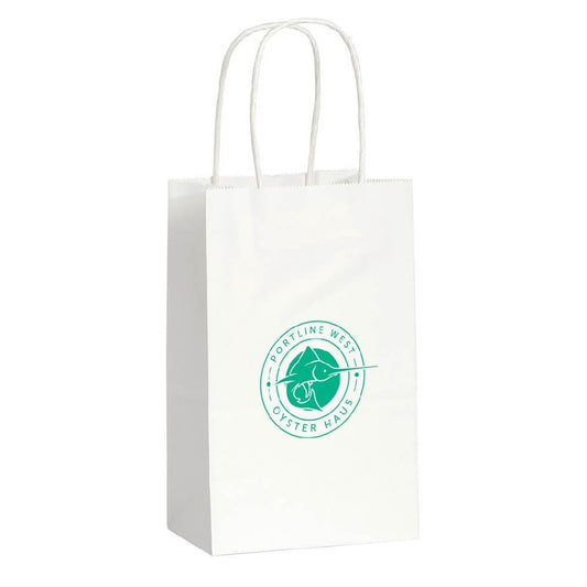 Sacose din Hartie Alba Personalizate, 16x9x21 cm, 1 Culoare pe 1 Singura Fata, 90 g/mÂ², Maner Sfoara, Sacose din Hartie Personalizate, Pungi Hartie Personalizate, Sacosa Hartie Personalizata, Sacosa Alba Hartie Personalizata