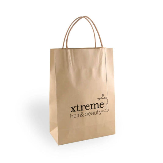 Sacose din Hartie Natur Personalizate, 16x9x21 cm, 1 Culoare Fata, 90 g/mÂ², Maner Sfoara, Sacose din Hartie Personalizate, Pungi Hartie Personalizate, Sacosa Hartie Personalizata, Sacosa Natur Hartie Personalizata