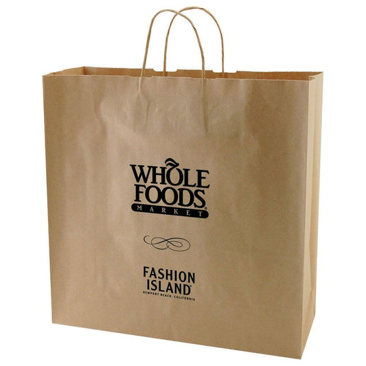 Sacose din Hartie Natur Personalizate, 31x17x38 cm, 1 Culoare Fata, 90 g/mÂ², Maner Sfoara, Sacose din Hartie Personalizate, Pungi Hartie Personalizate, Sacosa Hartie Personalizata, Sacosa Natur Hartie Personalizata