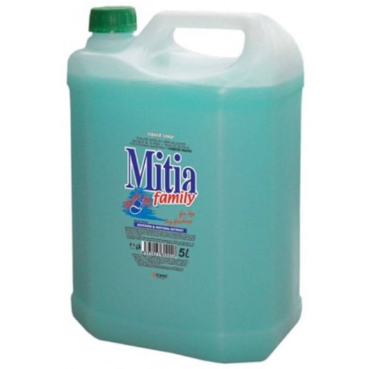 Rezerva Sapun Lichid MITIA Ocean Fresh, 5L, Parfum Marin, Bidon Rezerva Sapun Lichid 5L, Rezerve de Sapun Lichid, Rezerve de Sapunuri Lichide, Rezerve Sapun pentru Recipiente cu Pompita, Rezerva Sapun pentru Curatare Maini