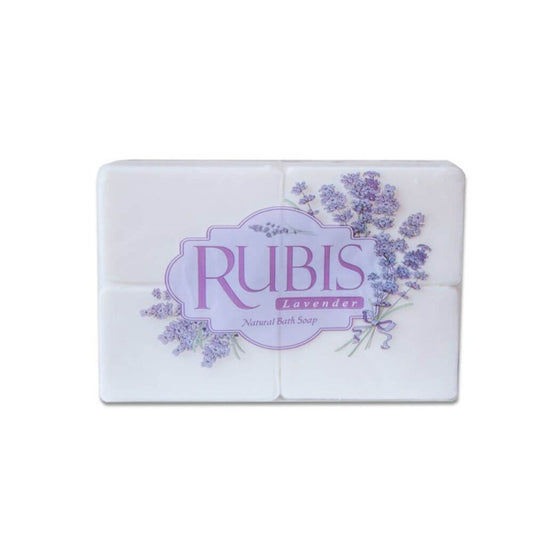 Sapun Solid RUBIS Lavander, 4 Buc/Set, 125 g/Buc, Parfum de Lavanda, Sapun cu Lavanda pentru Corp, Sapunuri de Corp, Sapun pentru Ingrijirea Corpului, Sapun pentru Maini si Corp, Sapun Solid Rubis, Set Sapunuri Solide, Sapunuri de Maini
