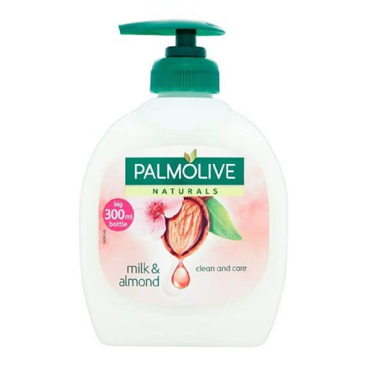Sapun Lichid Palmolive Milk&amp;Almond, Cantitate 300 ml, Parfum de Migdale, Sapun Lichid pentru Maini, Sapunuri Lichide, Sapun Lichid cu Pompita, Sapun Lichid pentru Maini Uscate, Sapun Lichid Palmolive, Sapun Crema Lichid Palmolive