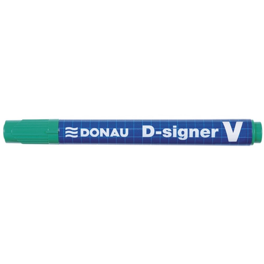 Set 10 Markere Permanente DONAU D-Singer U, Varf Tesit, Scriere 2-4 mm, Verde, Marker Permanent, Accesorii Birou, Instrumente de Scris