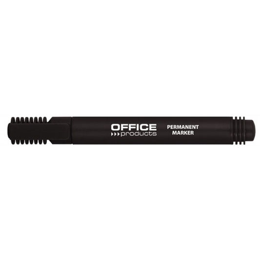 Set 12 Markere Permanente OFFICE Products, Varf Rotund, Scriere 1-3 mm, Negru, Marker Permanent, Accesorii Birou, Instrumente de Scris