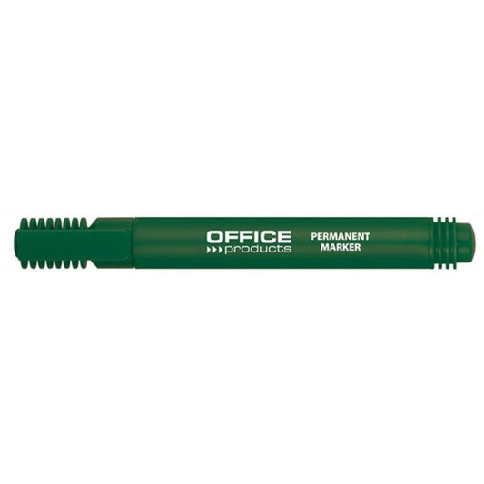 Set 12 Markere Permanente OFFICE Products, Varf Rotund, Scriere 1-3 mm, Verde, Marker Permanent, Accesorii Birou, Instrumente de Scris