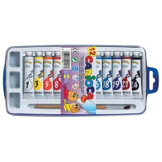 Set Tempera Universal CARIOCA, 12 Culori/Set, 12 ml/tub, Vopsea Tempera, Vopsele Tempera, Acuarele Tempera, Culori Tempera, Vopsea Pictura, Culori Acuarele, Set Tempera, Tempera Acuarele, Tempera Tub, Culoare Tempera, Culori pentru Pictura