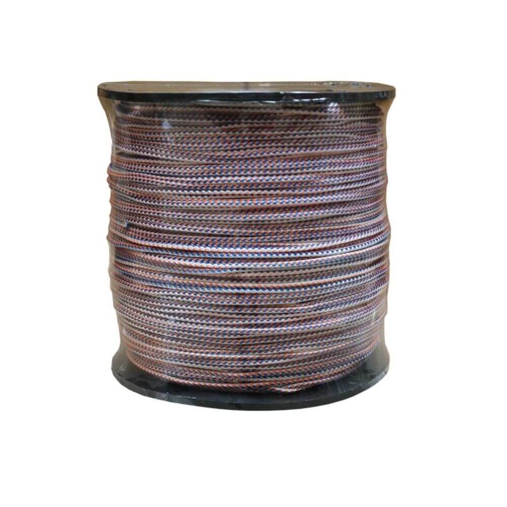 Snur Polipropilena, 3mm x 250m, Invelis Exterior Crosetat, Alb, Rosu, Albastru, Snur PP, Franghie Polipropilena, Sfoara Polipropilena, Franghie cu Invelis Impletit, Snururi PP Impletite, Franghii PP, Sfori PP, Sfoara de Plastic, Snur de Pastic