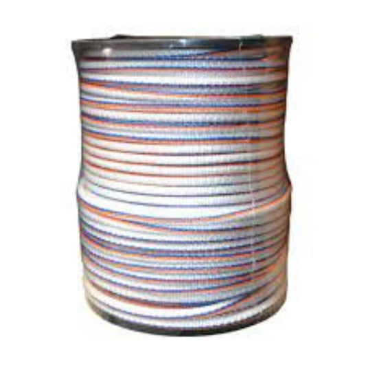 Snur Polipropilena, 14mm x 50m, Invelis Exterior Crosetat, Alb, Rosu, Albastru, Snur PP, Franghie Polipropilena, Sfoara Polipropilena, Franghie cu Invelis Impletit, Snururi PP Impletite, Franghii PP, Sfori PP, Sfoara de Plastic, Snur de Pastic