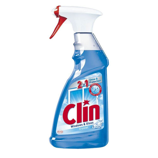 Detergent Geamuri CLIN Crystal, Cantitate 500 ml, Parfum Proaspat, Solutie Curatat Geamuri cu Pulverizator, Detergent de Geamuri, Solutie Spalat Geamuri, Detergent Geamuri Clin, Detergent pentru Sticla, Solutii si Produse de Curatenie