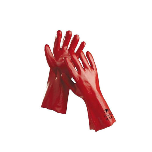 Manusi Fridrich&amp;Fridrich Tricot Imersate in PVC RedstartLight HS-04-004, Marimea 10, Culoare Rosu