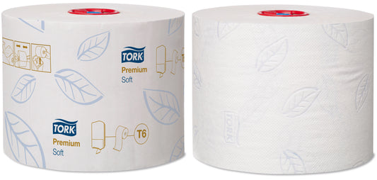 Hartie Igienica Tork Premium Soft Mid-size, 2 Straturi, 9.9cm X 90m, 27 Role/bax - Alba