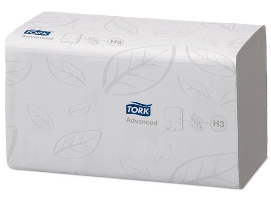 Servetele V - Tork Advance Soft Singlefold, 2 Straturi, 23x24.8cm, 250 Buc/set, 15 Set/bax - Albe