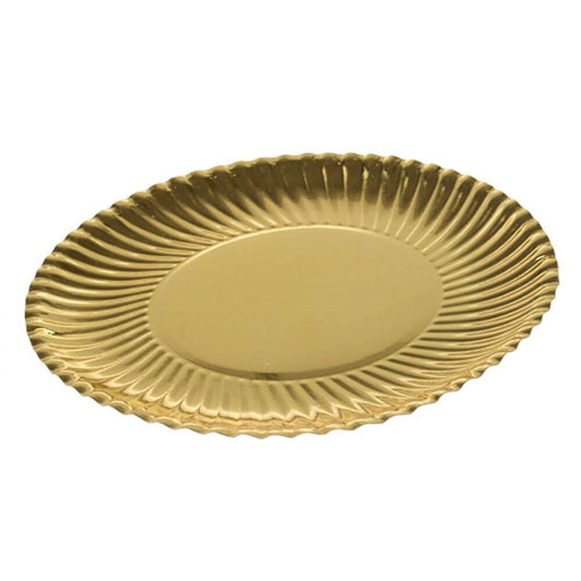 Tavite Carton OTI, Diametru 20 cm, 100 Buc/Set, Culoare Aurie, Tavite de Carton pentru Tort, Tavite de Prajituri, Tavite Carton Torturi, Tavite Unica Folosinta Cofetarie, Tavita Rotunda Tort, Tava Unica Folosinta Tort, Tavite Aurii Carton