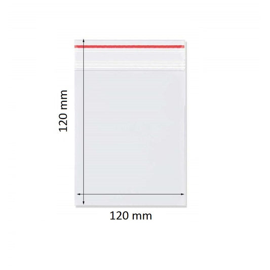 Set 1000 Pungi cu Fermoar, 120x120 mm, Grosime Folie 50 Microni, Punga Ziplock Transparenta cu Sistem de Resigilare - Pungi cu Inchidere