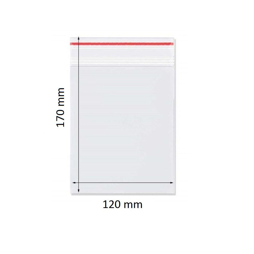 Set 1000 Pungi cu Fermoar, 120x170 mm, Grosime Folie 50 Microni, Punga Ziplock Transparenta cu Sistem de Resigilare - Pungi cu Inchidere