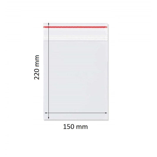 Set 1000 Pungi cu Fermoar, 150x220 mm, Grosime Folie 50 Microni, Punga Ziplock Transparenta cu Sistem de Resigilare - Pungi cu Inchidere