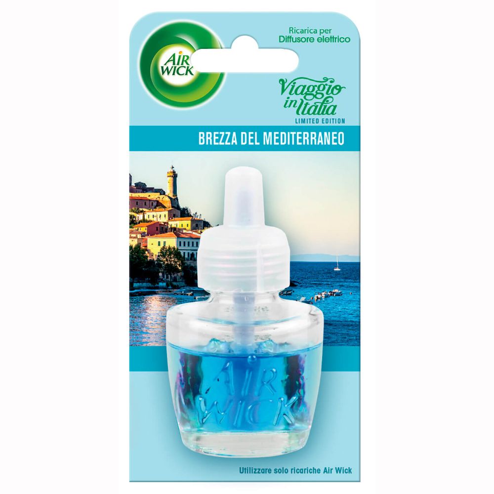 Rezerva Odorizant Electric Lichid AIR WICK, Briza Mediterana, 19 ml, Parfum Oceanic, Odorizant Camera, Rezerva Lichida Odorizant Electric, Odorizant Lichid pentru Camera, Rezerva Odorizant de Camera