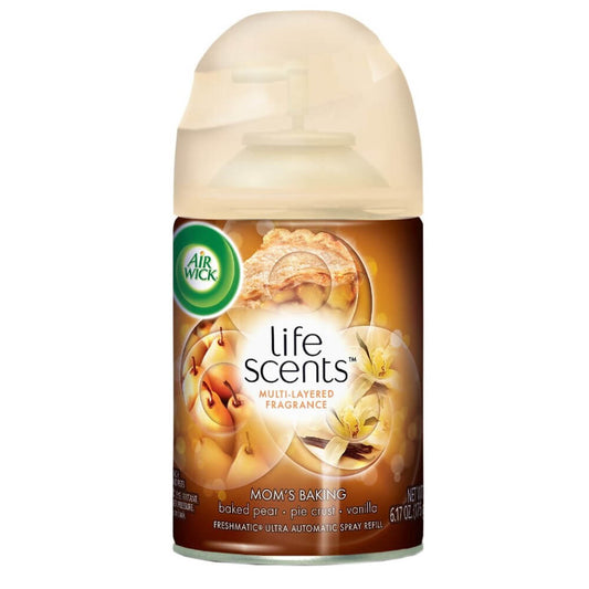 AIR WICK Rezerva Spray Odorizant Freshmatic, Mom's Baking, 250ml, Parfum de Vanilie, Spray tip Aerosol, Odorizant Camera, Spray tip Aerosol, Odorizant Camera, Odorizant Spray Parfumat, Spray Odorizant de Camera, Rezerva Spray Odorizant