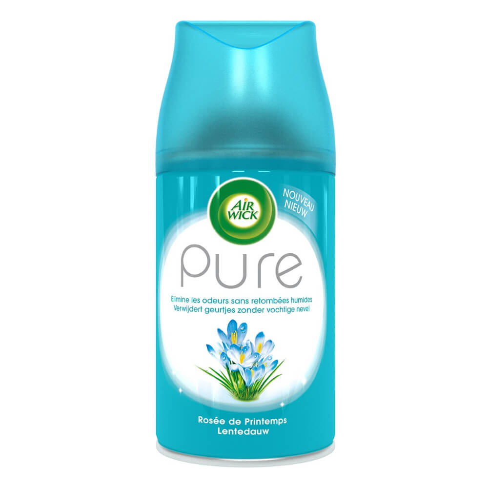 AIR WICK Rezerva Spray Odorizant Freshmatic, Spring Delight, 250ml, Parfum Floral, Spray tip Aerosol, Odorizant Camera, Spray Odorizant, Odorizant pentru Camera Parfumat, Rezerva Odorizant Spray, Spray Odorizant Parfum Floral