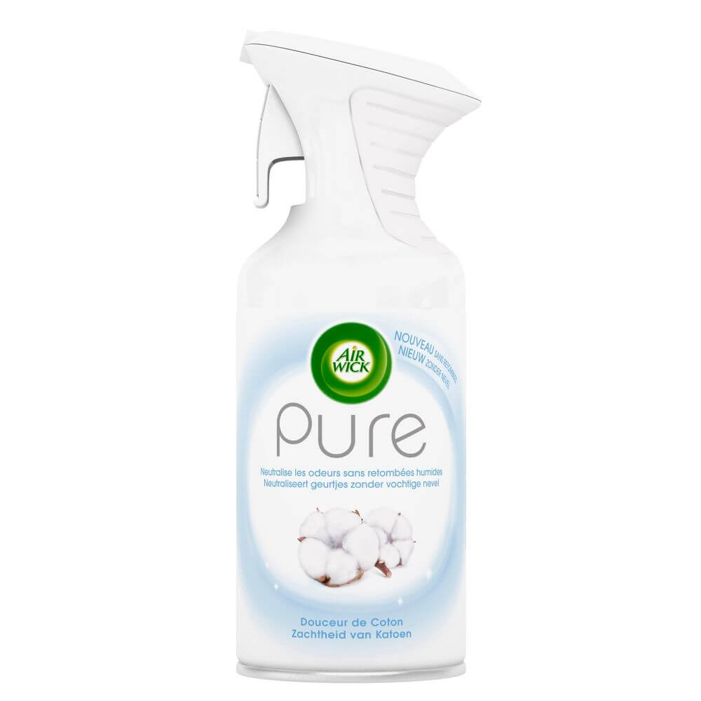 Spray Odorizant Pure AIR WICK, Soft Cotton, 250ml, Parfum Floral, Odorizant Camera, Spray Odorizant de Camera, Odorizant Spray AIR WICK, Spray Parfumat Odorizant, Odorizant Aerosol Spray, Spray de Camera