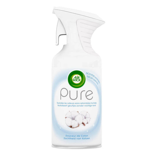Spray Odorizant Pure AIR WICK, Soft Cotton, 250ml, Parfum Floral, Odorizant Camera, Spray Odorizant de Camera, Odorizant Spray AIR WICK, Spray Parfumat Odorizant, Odorizant Aerosol Spray, Spray de Camera