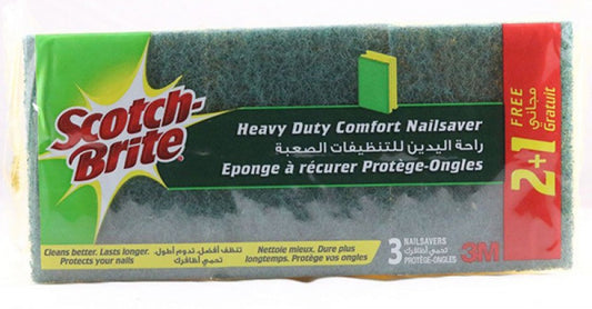 Burete Universal, Pentru Curatat Si Spalat Vesela, 2 Buc/set + 1 Gratis, 3m Scotch Brite - Verde