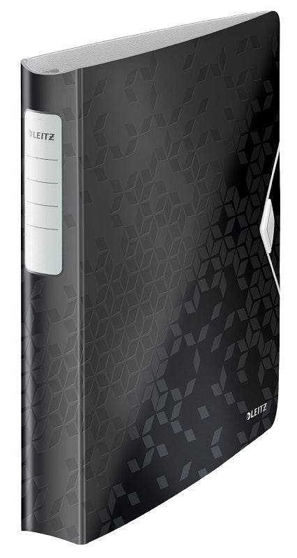 Caiet Mecanic Leitz Active Wow Softclick, Polyfoam, A4, Mecanism 4dr, Inel 30 Mm, Negru