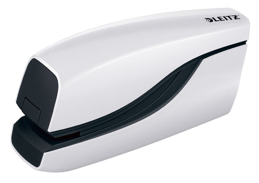 Capsator Electric Leitz Wow Nexxt Series, Cu Baterii, 10 Coli, 1000 Capse E1 Incluse, Alb
