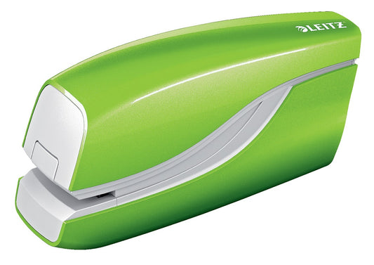 Capsator Electric Leitz Wow Nexxt Series, Cu Baterii, 10 Coli, 1000 Capse E1 Incluse, Verde
