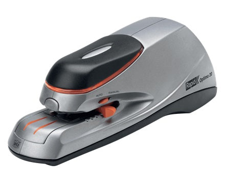 Capsator Electric Rapid Optima, Cu Adaptor, 20 Coli, Cutie, 1000 Capse Optima 56 Incluse, Argintiu