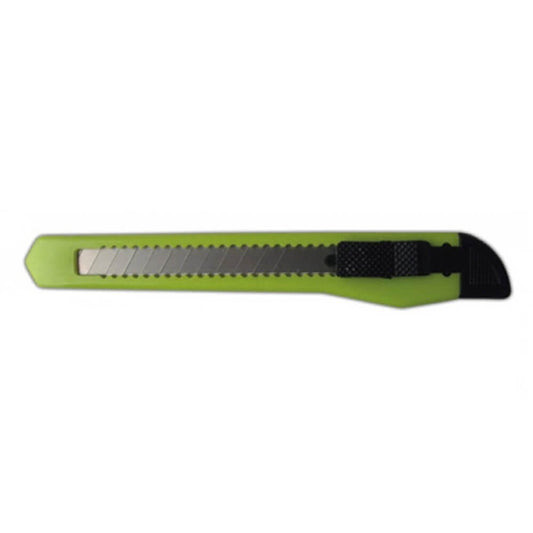 Set 24 Cuttere Mici Ecada, Lama 9 mm, Verde/Negru, Plastic/Metal, Cutter Mic, Mini Cutter, Cutter, Cutter Mini, Cutter Carton, Cutter Hartie, Set Cuttere, Set Cuttere Hartie