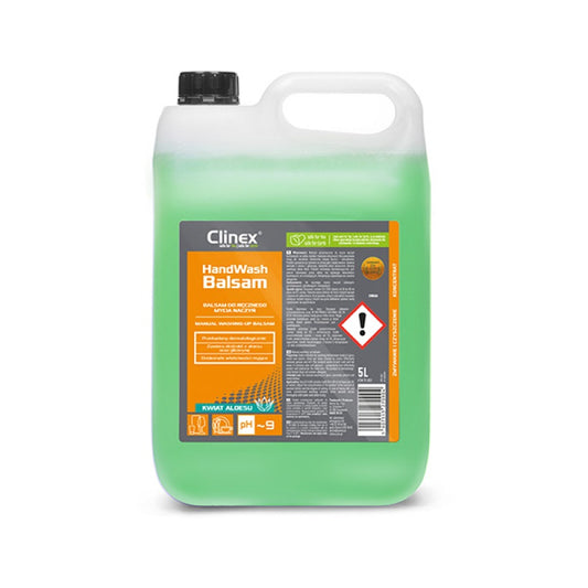 Clinex Hand Wash Balm, 5 Litri, Detergent Lichid Pentru Degresarea Vaselor - Cu Aloe Vera Si Gliceri