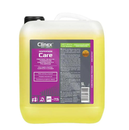 Clinex Dispersion Care, 5 Litri, Detergent Pentru Curatare, Polisare Si Stralucire Suprafete Cu Poli