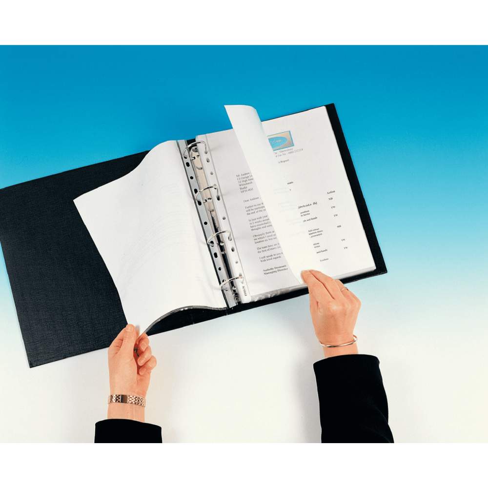 Set 100 Folii Protectie Documente A4 Esselte, 105 Microni, Deschidere Speciala, Folie Protectie Documente, Folii pentru Documente, Folii Transparente Protectie, Folie pentru Documente, Folie Transparenta Protectie, Folie Transparenta Documente