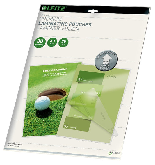 Folie Laminare Leitz Udt, La Cald, A3, 80 Mic, 25 Buc/set