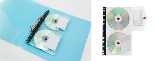 Folie Protectie A4, Pentru 2 Cd/dvd, Cu Etichete Pentru Index, 5 Buc/set, Pukka